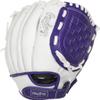 Rawlings Fastpitch Series Softball Glove, 11.5 inch, Basket Web, Right Hand Throw, Purple/White (MODFP115PURW-6/0) view 2