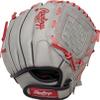Rawlings | MARK OF A PRO LITE Youth Baseball Glove | Right Hand Throw | 10.5" - Basket Web | Mike Trout Model - Grey/Red/Navy view 3