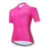 BIYINGEE Women's Cycling Jersey Short Sleeve Sweat Wicking Fluorescence Pink Size XXL