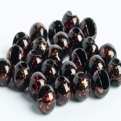 Blue Wing Olive Slotted Tungsten Beads for Fly Tying- 100 Pack (Mottled Brown, 4.6 mm (3/16"))