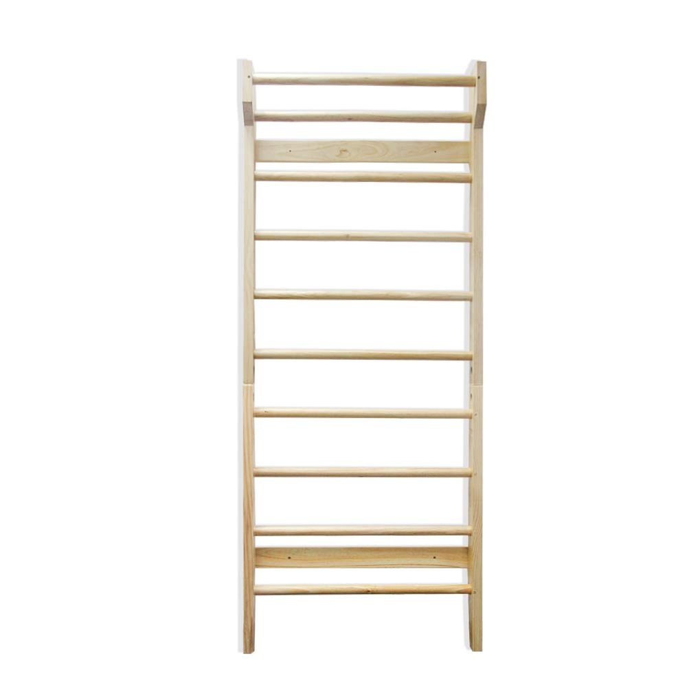 Swedish Ladder Wood Stall Bar Suspension Trainer  Physical Therapy & Gymnastics Ladder w/ 10 Strategic Rods. Solid Pine.