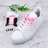 5Chaos Colorful Pink Shoelaces, Cool Printed Pastel Shoe Laces for Kids Women Girls Men, Funny Custom Shoestring with Aglets 1 Pair (55" (140CM), Cherry Pink) view 2