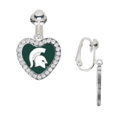 Crystal Heart Earrings CLIP-ON
