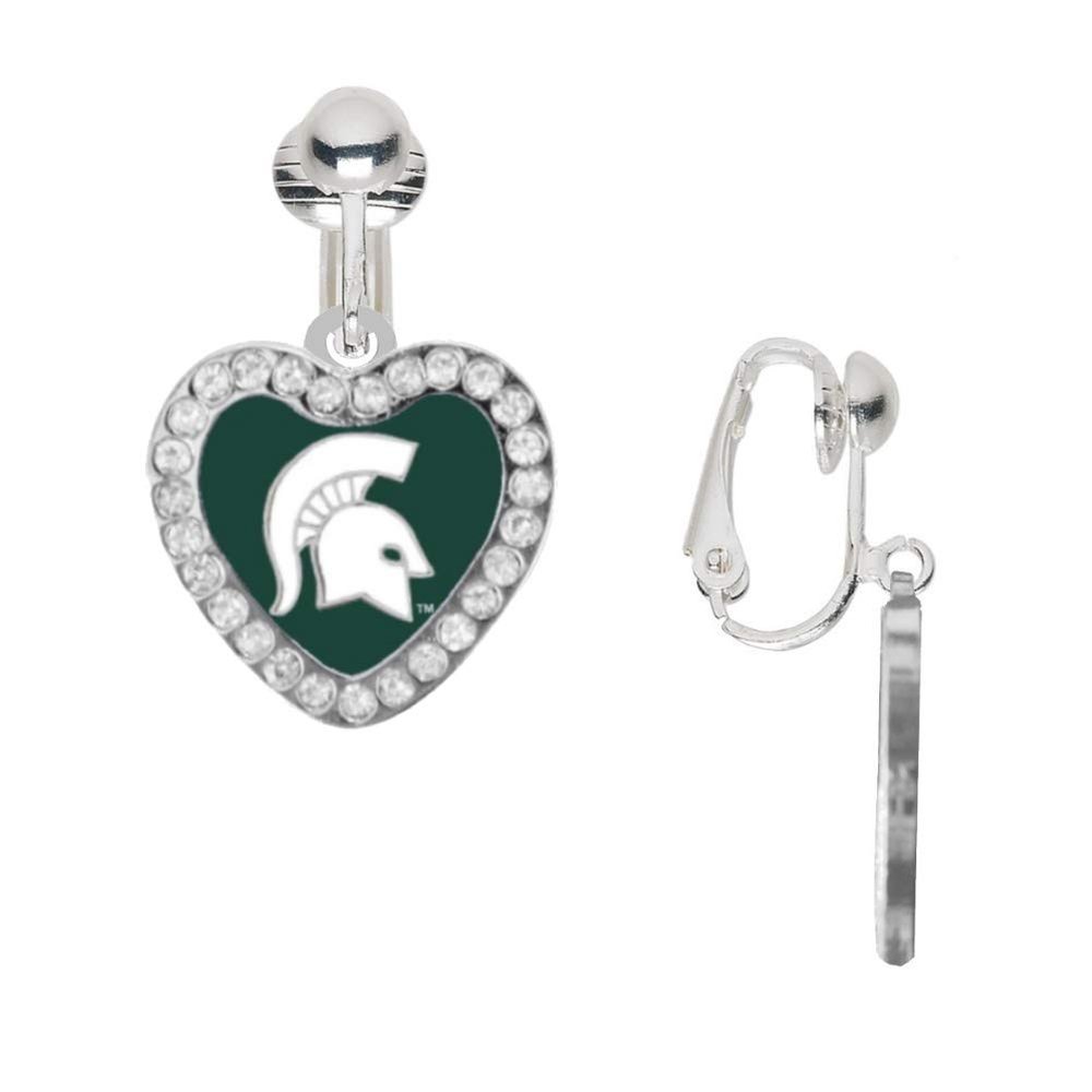 Crystal Heart Earrings CLIP-ON