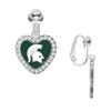 Crystal Heart Earrings CLIP-ON view 1