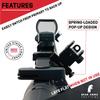 45 Degree Offset Flip Up Iron Sights | American Company | Spring Loaded | Rapid Transition Front & Rear Iron Sights | Back Up Sights | BUIS for Picatinny Rail and Weaver Rails view 3