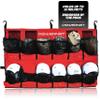 PowerNet Softball & Baseball Helmet Hanging Organizer, 12 Pocket Glove & Helmet Storage Holder & Dugout Organizer, Portable Baseball Gear Training Equipment Holder (Red) view 1