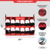 PowerNet Softball & Baseball Helmet Hanging Organizer, 12 Pocket Glove & Helmet Storage Holder & Dugout Organizer, Portable Baseball Gear Training Equipment Holder (Red) view 3
