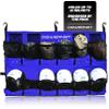 PowerNet Softball & Baseball Helmet Hanging Organizer, 12 Pocket Glove & Helmet Storage Holder & Dugout Organizer, Portable Baseball Gear Training Equipment Holder (Royal Blue) view 1