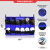 PowerNet Softball & Baseball Helmet Hanging Organizer, 12 Pocket Glove & Helmet Storage Holder & Dugout Organizer, Portable Baseball Gear Training Equipment Holder (Royal Blue) view 3