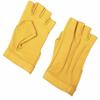 LEATHER LH HANDS, Women Unlined Genuine Sheep Leather Fingerless Driving Cycling Biking Gloves Yellow, Large view 1