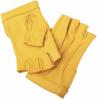 LEATHER LH HANDS, Women Unlined Genuine Sheep Leather Fingerless Driving Cycling Biking Gloves Yellow, Large view 3