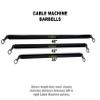 HOG LEGS 48" Slim Grip 1-1/4" Dual Cable Bar, Dual Hook Straight Bar for Cable Machine, Functional Trainer Straight Bar for Presses, Squats & Rows Gym Cable Attachments Extreme! view 4