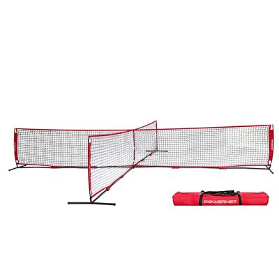 PowerNet 4 Way Net, Portable Indoor & Outdoor Tennis & Soccer Trainer, Training Equipment for Adults and Kids, Goals for Backyard, Park or Beach (18 FT)