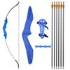 ZSHJGJR 57 Inch Takedown Recurve Bow CS Game Bow and Arrow Set 30-40lbs Straight Bow Sports Game Left Right Hand with Harmless Arrow for Shooting (Blue Set, 35lbs) view 1