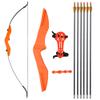 ZSHJGJR 57 Inch Takedown Recurve Bow CS Game Bow and Arrow Set 30-40lbs Straight Bow Sports Game Left Right Hand with Harmless Arrow for Shooting (Orange Set, 30lbs) view 1