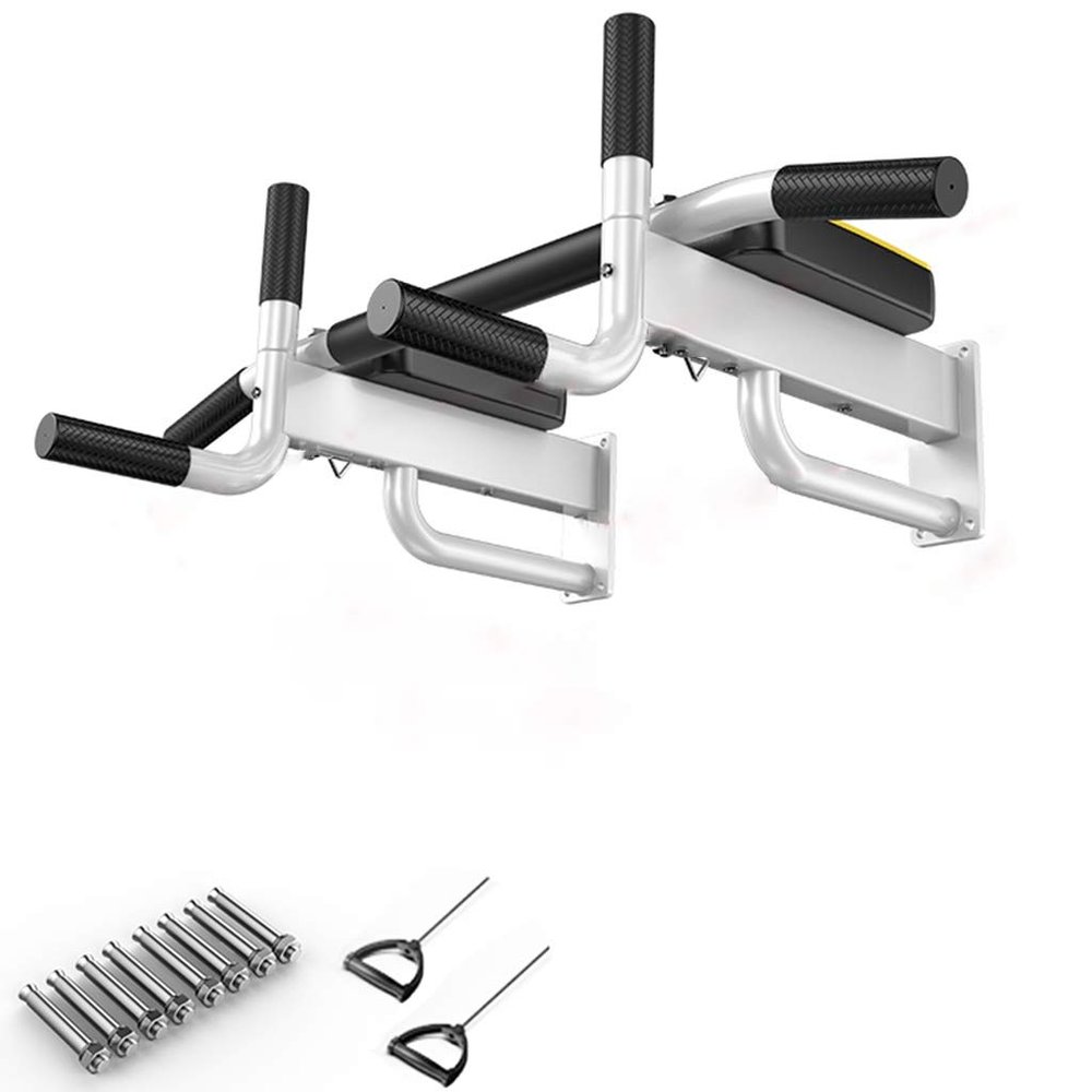 Swwin Pull up Bar Multi-Grip Chin-up Station Wall Mounted Home Gym Exercise Workout Equipment Strength Training Equipment Fitness Equipment (Color : White)