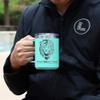 LaserGram 15oz Vacuum Insulated Coffee Mug, Military Helicopter 1, Personalized Engraving Included (Teal) view 3