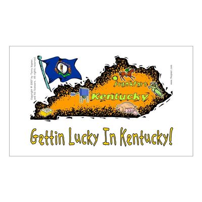 CNW Studio Getting Lucky in Kentucky Decal Vinyl Bumper Sticker 5"
