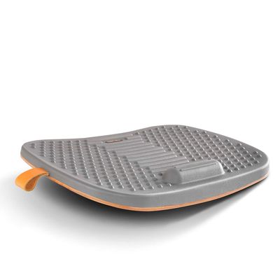 FEZIBO Standing Desk Mat with Anti Fatigue Bar, Wooden Wobble Balance Board with Ergonomic Design Comfort Floor Mat (Medium, Altostratus Gray)