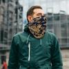 AGONA Decorative Gold Floral Face Sun Dust Mask Seamless Rave Bandana Neck Gaiter Headwear Headbands Women Men Balaclava Face Scarf for Outdoor Cycling Camping Running view 4