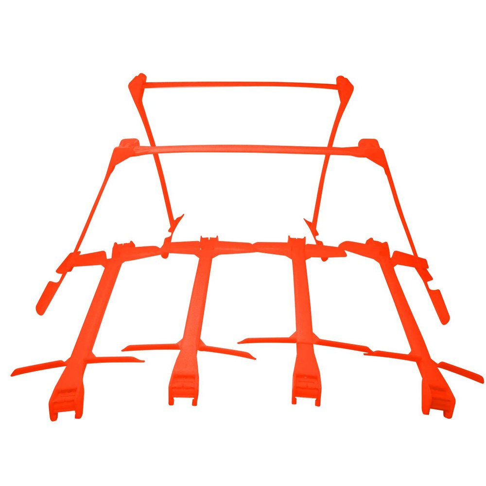 Trademark Innovations Set of 6 Adjustable Height 6", 9", 12" Speed Training Plyometric Hurdles (Orange)