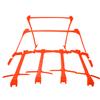 Trademark Innovations Set of 6 Adjustable Height 6", 9", 12" Speed Training Plyometric Hurdles (Orange) view 1