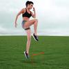 Trademark Innovations Set of 6 Adjustable Height 6", 9", 12" Speed Training Plyometric Hurdles (Orange) view 3