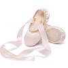 MSMAX Ballet Slippers Satin Dancing Yoga Flats with Ribbon for Girls Skin 13.5 M US Little Kid view 1