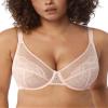 HSIA Minimizer Bras for Women Enchante Full Coverage Underwire Bras Plus Size Lifting Floral Lace Bra for Heavy Breast Dusty Peach view 1