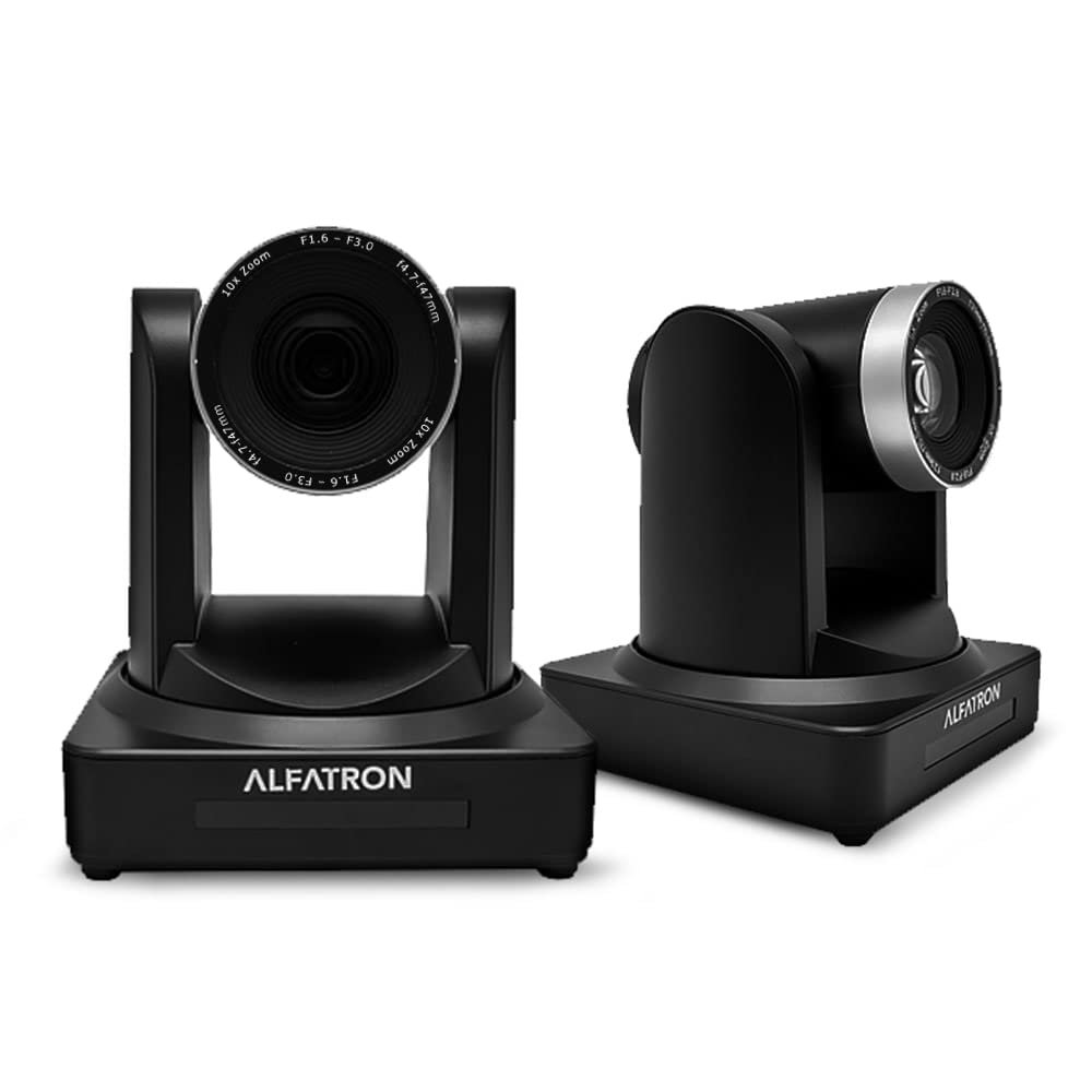 Alfatron ALF-10X-CAM HD PTZ Camera with 1080p, 10x Zoom Lens, Frame Rate of Up to 60fps, Leading Auto Focus Technology, Great for Medium-to-Large Meetings