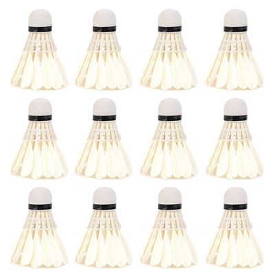 12 Pieces/Batch of White Badminton Shu Ball Outdoor Sports Training Accessories high Stability and Durability Badminton