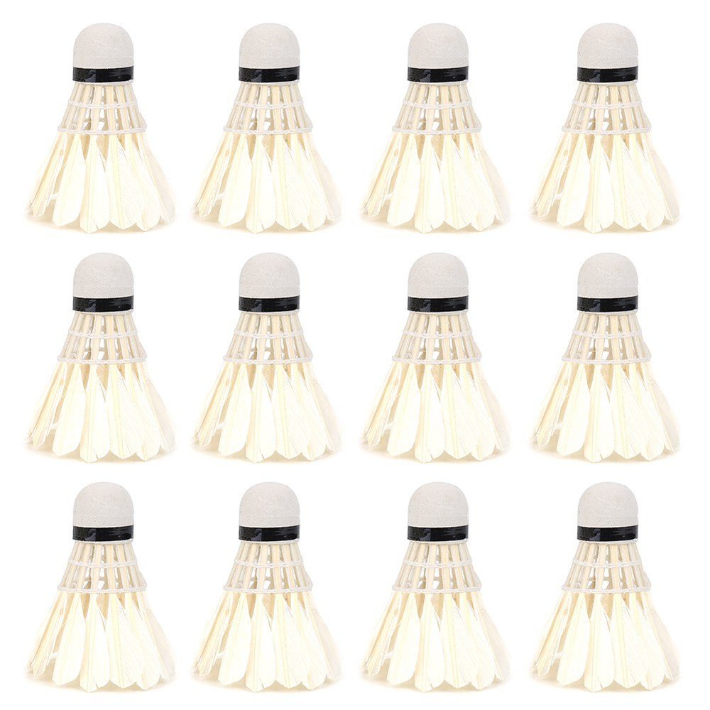 12 Pieces/Batch of White Badminton Shu Ball Outdoor Sports Training Accessories high Stability and Durability Badminton