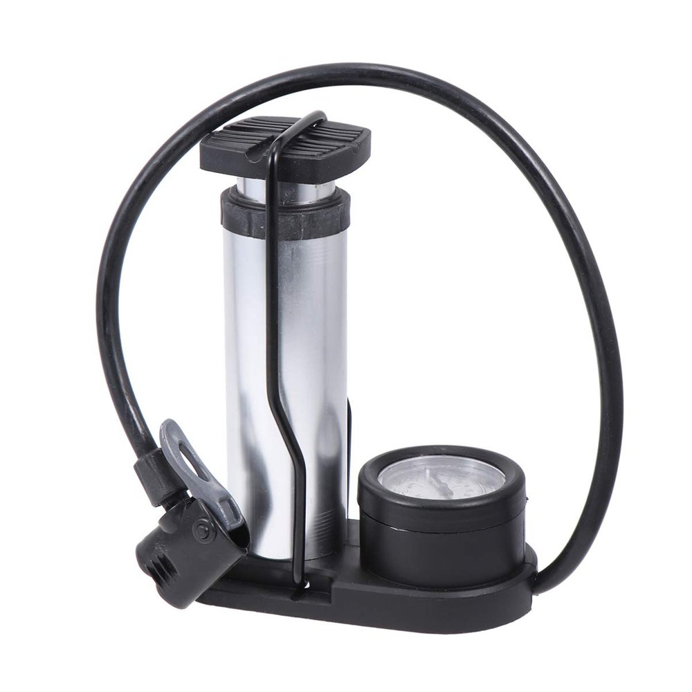 BESPORTBLE Bicycle Pump Portable Foot Activated Floor Pump with 2-in-1 Nozzles for Tires Balls and Inflatable Toys Random Color