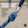 Kensington Clinician Equine Training Lead/Lunge Rope  25ft Heavy Duty Braided Horse Lead with Swivel Bull Snap | Color: Purple w/Lt Blue & Black view 4