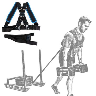 Sled Harness Tire Pulling Harness, Sled Shoulder Harness Adjustable Fitness Workout Speed Training Trainer Belt with Pull Strap for Pulling Speed Training,