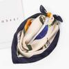 Digital Printed Scarves, 21 "Ladies Multifunctional Scarves, Dark Blue Silk Scarves-Cardamom Youth view 3