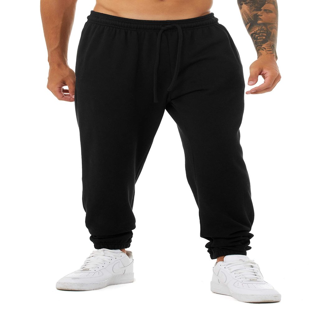 BELLA+CANVAS Mens Scrunch Sweatpants, Black, Medium US