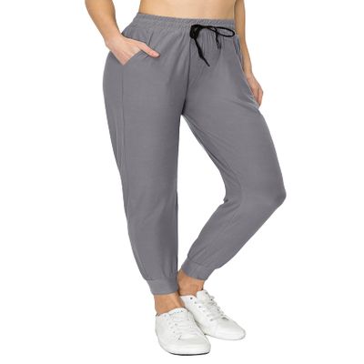 ALWAYS Super Soft, Stretchy Drawstring Women's Joggers with Pockets - Tapered Cuff Casual Joggers for Women, Ideal for Daily Wear Charcoal 2 US L (Tag 1XL/2XL)