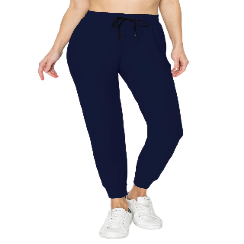 ALWAYS Super Soft, Stretchy Drawstring Women's Joggers with Pockets - Tapered Cuff Casual Joggers for Women, Ideal for Daily Wear Navy 2 US M (Tag L/XL)