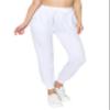 ALWAYS Super Soft, Stretchy Drawstring Women's Joggers with Pockets - Tapered Cuff Casual Joggers for Women, Ideal for Daily Wear White US S (Tag S/M) view 1