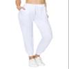 ALWAYS Super Soft, Stretchy Drawstring Women's Joggers with Pockets - Tapered Cuff Casual Joggers for Women, Ideal for Daily Wear White US S (Tag S/M) view 2