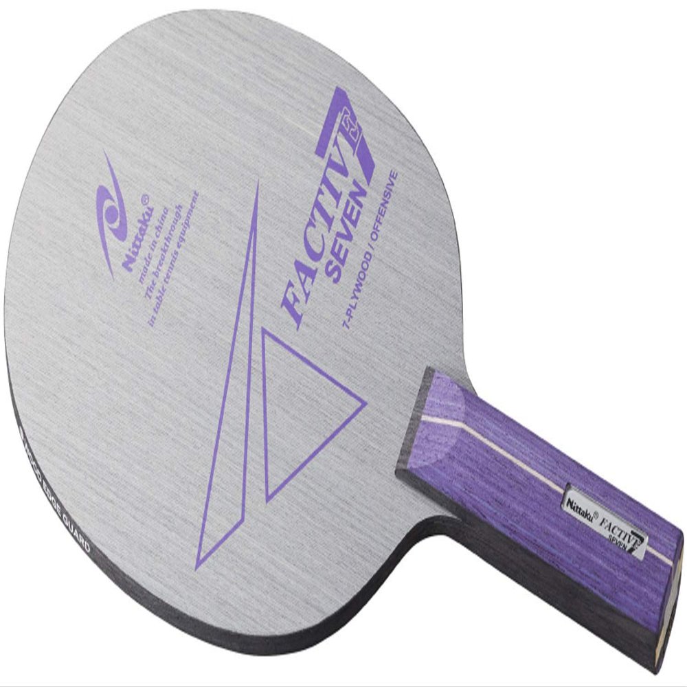 Nittaku NE6186 Table Tennis Racket Factor 7 Shake Hand Attack 7 Plywood, Straight