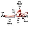 1 Inch x 6 Ft 3 Point Cam Buckle Tie Down, S Hook On Fixed End, Adjustable Strap Has A Sliding S Hook (Red) view 2