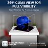 Acrylic Display Case for Baseball Batting Helmet Premium Baseball Display Case with Black Base and Polished Edges Durable Display Cases for Collectibles .Dim: 12.25" L x 10" W x 10.5" H (V22) view 2