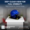 Acrylic Display Case for Baseball Batting Helmet Premium Baseball Display Case with Black Base and Polished Edges Durable Display Cases for Collectibles .Dim:12.25" L x 10" W x 10.5" H (V22) view 2