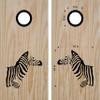 Cornhole Board Decals Safari Zebra Stickers Bean Bag Toss Tailgating Games Set view 1