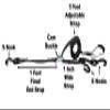 1 Inch x 6 Ft 3 Point Cam Buckle Tie Down, S Hook On Fixed End, Adjustable Strap Has A Sliding S Hook (Black) view 2