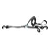 1 Inch x 6 Ft 3 Point Cam Buckle Tie Down, S Hook On Fixed End, Adjustable Strap Has A Sliding S Hook (Gray) view 1