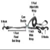 1 Inch x 6 Ft 3 Point Cam Buckle Tie Down, S Hook On Fixed End, Adjustable Strap Has A Sliding S Hook (Gray) view 2